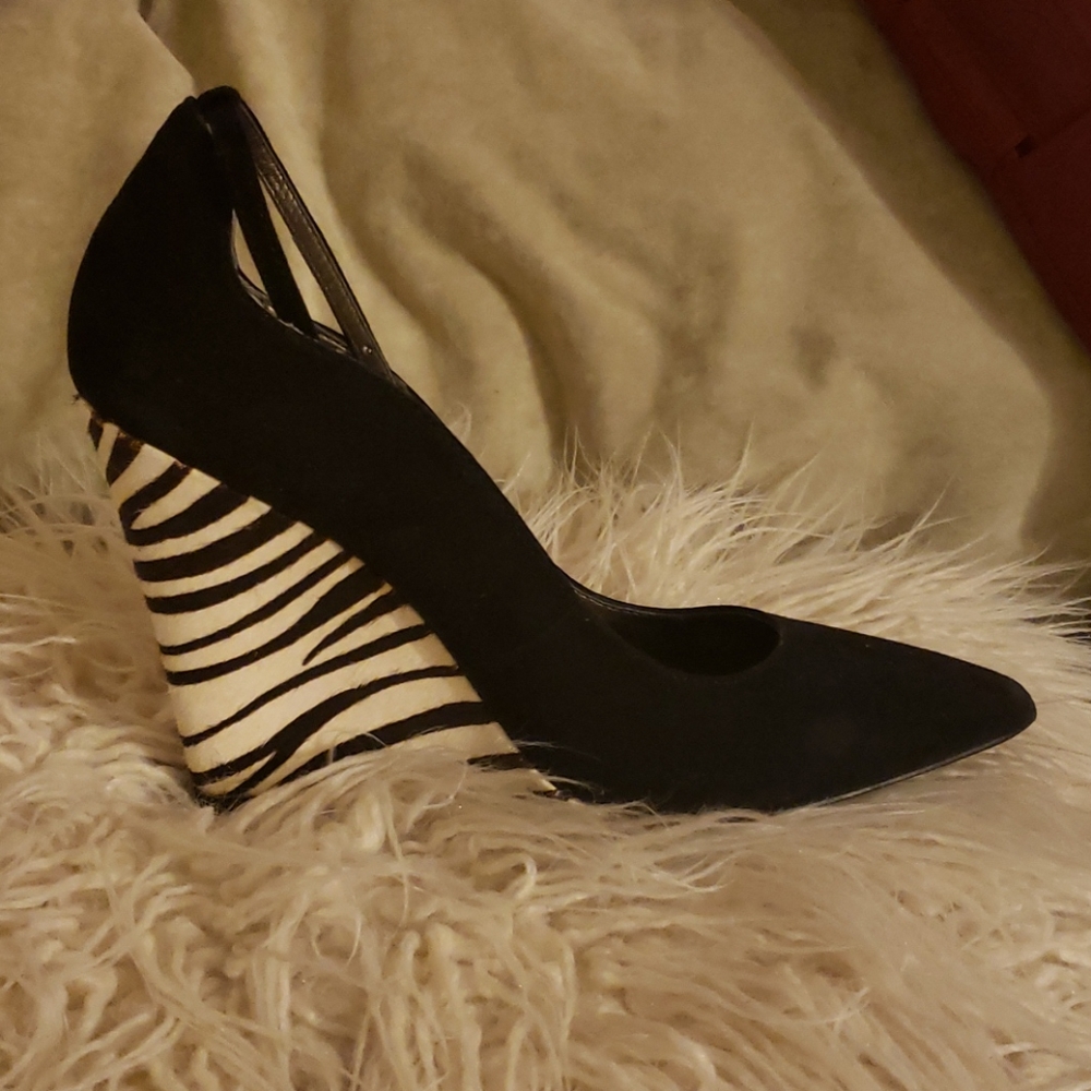 Dressy ankle strap wedge